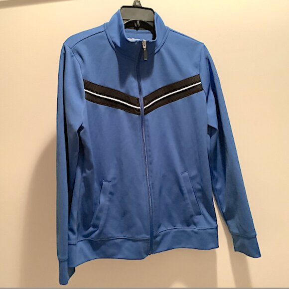 Kim Rogers:  Black and royal blue 2-piece sweat suit, Size M, New without tags - Picture 3 of 10